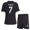 Original Trikotsatz Juventus Chiesa 7 Ausweichtrikot 2023-24 Für Kinder